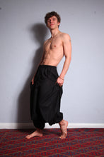 Load image into Gallery viewer, Topless Man. Men's harem afghani Alibaba loose fit trouser, organic cotton, made exclusively for Emma's Emporium to fair-trade standards.