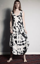 Load image into Gallery viewer, Shop Emma's Emporium buy online! Emma's Emporium tie dye rayon summer sun dress. Bias cut, with asymmetric hem and v neckline. Emma's Emporium ethical slow fashion, fair trade, women's clothing, hippie hippy boho festival dress.