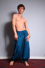 Load image into Gallery viewer, Topless Man. Men's harem afghani Alibaba loose fit trouser, organic cotton, made exclusively for Emma's Emporium to fair-trade standards.