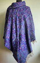 Load image into Gallery viewer, Emma's Emporium paisley fleece unisex hippie warm poncho.
Buy now online from Emma's Emporium! Fleecy fleece vegan wool warm winter hippie hippy poncho, with collar, pocket and tassel edge. Perfect for cool summer evenings and hippie festivals. Shop Emma's Emporium ethical fair trade slow fashion and alternative women's clothing and apparel.