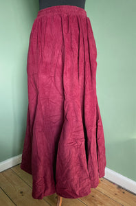 Corduroy full length gypsy skirt