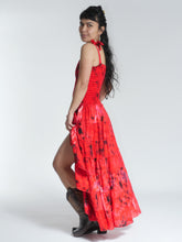 Load image into Gallery viewer, New in! Emma's Emporium tie dye frill summer dress, ethical alternative women's hippie hippy festival fashion.