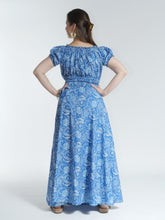 Load image into Gallery viewer, Floral Paisley Cotton Wrap Maxi Skirt