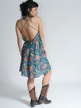 Load image into Gallery viewer, Buy now online from Emma's Emporium, floral print cotton summer sun dress, beach, holiday or party dress. Women's clothing, shop online, Emma's Emporium, Ethical Fashion.