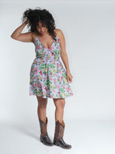 Load image into Gallery viewer, Buy now online from Emma's Emporium, floral print cotton summer sun dress, beach, holiday or party dress. Women's clothing, shop online, Emma's Emporium, Ethical Fashion.