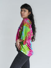 Load image into Gallery viewer, Buy now online from Emma's Emporium, ethical women's fashion, alternative hippy clothing. Tie dye unisex loose fit shirts, plus sized, designed for men and women. Emma's Emporium colourful summer shirt.