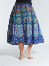 Load image into Gallery viewer, Peacock Wrap Skirt - Medium Length
