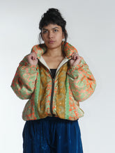 Load image into Gallery viewer, Buy now at Emma's Emporium online shop, fleece lined recycled sari machine washable coat. Men's Women's Unisex Plus Size, winter warm coats. Shop at Emma's Emporium Hippie Hippy ethical alternative women's fashion and clothing.