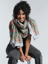 Load image into Gallery viewer, Buy now, shop Emma's Emporium online. Light pure cotton sarong scarf scarves, perfect shawl, wrap, thro or cover; featuring delicate floral prints in mixed colours. Shop Emma's Emporium slow fashion, hippie hippy boho festival women's clothing and accessories. unisex hippie clothing and apparel.