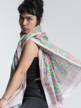 Load image into Gallery viewer, Buy now, shop Emma's Emporium online. Light pure cotton sarong scarf scarves, perfect shawl, wrap, thro or cover; featuring delicate floral prints in mixed colours. Shop Emma's Emporium slow fashion, hippie hippy boho festival women's clothing and accessories. unisex hippie clothing and apparel.