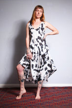 Load image into Gallery viewer, Shop Emma's Emporium buy online! Emma's Emporium tie dye rayon summer sun dress. Bias cut, with asymmetric hem and v neckline. Emma's Emporium ethical slow fashion, fair trade, women's clothing, hippie hippy boho festival dress.