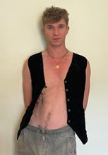 Load image into Gallery viewer, Buy now online from Emma's Emporium; smart casual hippie velvet waistcoat. Shop Emma's Emporium ethical unisex fashion clothing, slow fashion, fair trade, hippie hippy alternative festival clothes