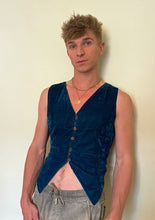 Load image into Gallery viewer, Buy now online from Emma's Emporium; smart casual hippie velvet waistcoat. Shop Emma's Emporium ethical unisex fashion clothing, slow fashion, fair trade, hippie hippy alternative festival clothes