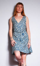 Load image into Gallery viewer, Shop Emma's Emporium buy online! Emma's Emporium print cotton summer sun dress. Bias cut, knee length with a v neckline. Emma's Emporium ethical slow fashion, fair trade, women's clothing, hippie hippy boho festival dress.