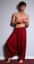 Load image into Gallery viewer, Topless Man. Mens harem afghani Alibaba loose fit trouser, organic cotton, made exclusively for Emma's Emporium to fair-trade standards.
