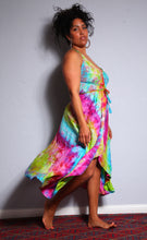 Load image into Gallery viewer, Shop Emma's Emporium buy online! Emma's Emporium tie dye rayon summer sun dress. One size, Plus size. Emma's Emporium ethical slow fashion, fair trade, women's clothing, hippie hippy boho festival dress.