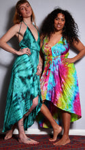 Load image into Gallery viewer, Shop Emma's Emporium buy online! Emma's Emporium tie dye rayon summer sun dress. One size, Plus size. Emma's Emporium ethical slow fashion, fair trade, women's clothing, hippie hippy boho festival dress.