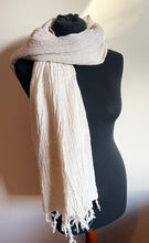 Load image into Gallery viewer, Buy now online From Emma's Emporium alternative women's slow ethical fashion and hippie hippy boho festival shop. Unisex pure cotton natural summer winter scarf in bright bold and earthy colours.