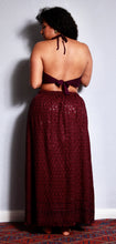 Load image into Gallery viewer, Buy now online. Emma's Emporium sequin backless hanky top. Beautiful halter-neck sun top, embroidered and adorned with sequins. made from soft rayon. Emma's Emporium ethical slow fair trade fashion, women's hippie and festival clothing.