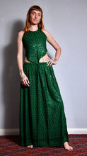 Load image into Gallery viewer, Buy now online. Emma's Emporium sequin backless hanky top. Beautiful halter-neck sun top, embroidered and adorned with sequins. made from soft rayon. Emma's Emporium ethical slow fair trade fashion, women's hippie and festival clothing.