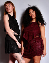 Load image into Gallery viewer, Buy now online. Emma's Emporium sequin backless hanky top. Beautiful halter-neck sun top, embroidered and adorned with sequins. made from soft rayon. Emma's Emporium ethical slow fair trade fashion, women's hippie and festival clothing.