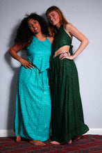 Load image into Gallery viewer, Buy now online. Emma's Emporium sequin backless hanky top. Beautiful halter-neck sun top, embroidered and adorned with sequins. made from soft rayon. Emma's Emporium ethical slow fair trade fashion, women's hippie and festival clothing.
