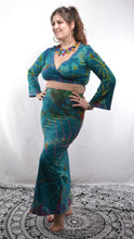 Load image into Gallery viewer, Buy now online from Emma's Emporium! Tie dye cotton lycra maxi skirt, complete your summer festival hippy look with Emma's Emporium's colourful alternative hippy clothing.