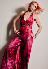 Load image into Gallery viewer, Summer Palazzo pants. Buy online from Emma's Emporium wholesale women's festival, alternative and hippie clothing. Multicoloured rainbow tie dye PALAZZO genie harem loose summer trousers. Shop now at Emma's Emporium UK clothing retail.
