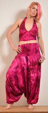 Load image into Gallery viewer, Buy online now from Emma&#39;s Emporium, tie dye harem trousers, super bright colourful festival fashion!
