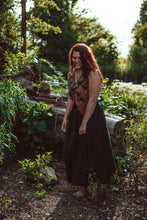 Load image into Gallery viewer, Emma's Emporium full length cotton maxi skirt, gypsy boho style - with pockets! hippie festival vibe, women's slow fashion available to buy online.