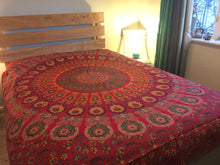 Load image into Gallery viewer, Bedspread - Peacock Mandala Print
