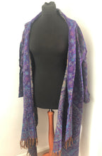 Load image into Gallery viewer, Emma&#39;s Emporium Ethical fasion. Women&#39;s Hippy Paisley Blanket wrap winter cardigan 
