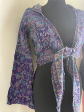 Load image into Gallery viewer, Buy now online from Emma's Emporium! Warm and snuggly vegan fleece pixie tie top with oversized pointed hood, Shop at Emma's Emporium ethical alternative hippy fashion, UK wholesale and retail.