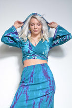 Load image into Gallery viewer, Emma's Emporium tie dye pixie tie top in stretchy cotton lycra, hippie, festival fashion
