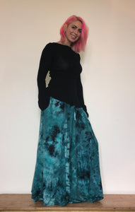 Tie dye maxi skirt with pockets, available to buy now from Emma's Emporium, ethnic and ethical clothing, accessories and homewares.