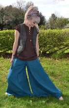 Load image into Gallery viewer, Emma's Emporium plain cotton extra wide leg palazzo trousers.