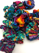 Load image into Gallery viewer, Available to buy online from Emma&#39;s Emporium, colourful Guatemalan handmade hair scrunchies
