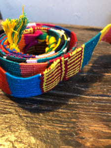 Hand Woven Cotton Belt, strap, or hat band, from Guatemala