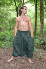 Load image into Gallery viewer, Topless Man. Mens harem afghani Alibaba loose fit trouser, organic cotton, made exclusively for Emma's Emporium to fair-trade standards.