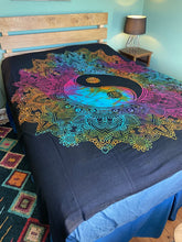 Load image into Gallery viewer, Emma&#39;s Emporium Tie Dye Mandala Double or Kingsize Bed Spread, Wall Hanging, or Throw. 100% Cotton printed in India. Visit our website for more Hippy, Boho and Festival women&#39;s clothing, accessories and homewares. Ethically sourced from around the world.
