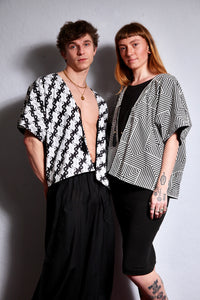 Emma's Emporium Black & White Unisex Reversible Jacket