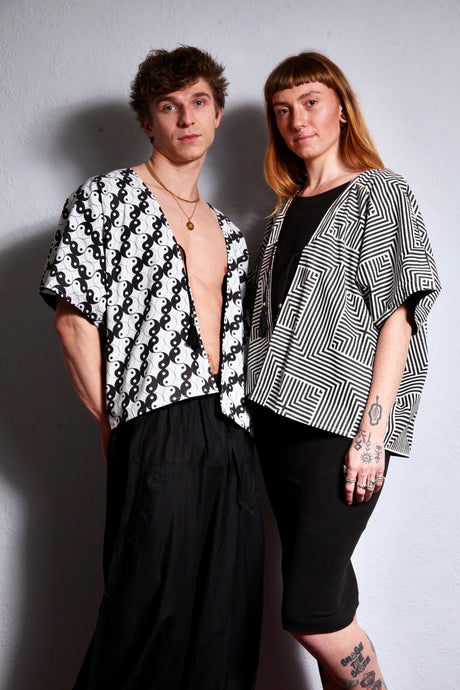Emma's Emporium Black & White Unisex Reversible Jacket