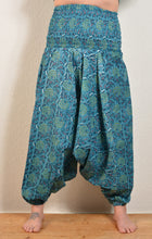 Load image into Gallery viewer, Buy now online, Emma&#39;s Emporium floral Genie Harem trousers, lightweight cotton loose fit trousers in beautiful Indian floral print. Buy now from Emma&#39;s Emporium online store, ethical alternative women&#39;s fashion; hippie festival clothing and accessories, ethically sourced from India and South America. Shop online or find us at a festival. All clothing and products available for UK wholesale.
