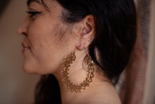 Load image into Gallery viewer, EMMA&#39;S EMPORIUM extra large brass and silver plate Indian earrings
