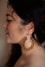 Load image into Gallery viewer, EMMA&#39;S EMPORIUM extra large brass and silver plate Indian earrings
