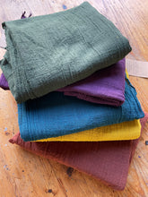 Load image into Gallery viewer, Emma&#39;s Emporium natural cotton scarf. Buy now online from Emma&#39;s Emporium soft and warm Indian 100% cotton scarves. Emma&#39;s Emporium ethical sourced slow fashion, hippie and festival boho fashions, women&#39;s and unisex clothing, ethnic and handmade global gifts.
