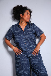 Emma's Emporium Pleat Trouser - Whale Print