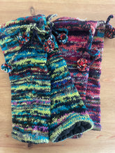 Load image into Gallery viewer, Buy now online from Emma&#39;s Emporium. Hand knitted chunky colourful Nepalese Leg Warmers. Perfect warm winter Christmas gifts.
