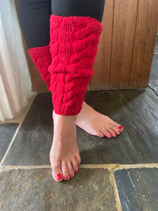 Buy now online from Emma's Emporium. Hand knitted chunky colourful Nepalese Leg Warmers. Perfect warm winter Christmas gifts.