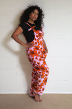 Load image into Gallery viewer, Emma&#39;s Emporium fun retro flower print women&#39;s unisex gender fluid dungarees
